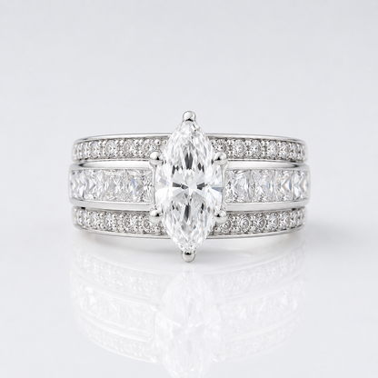 Marquise Crystal Wide Band Ring by Rose & Oliver - product image 1