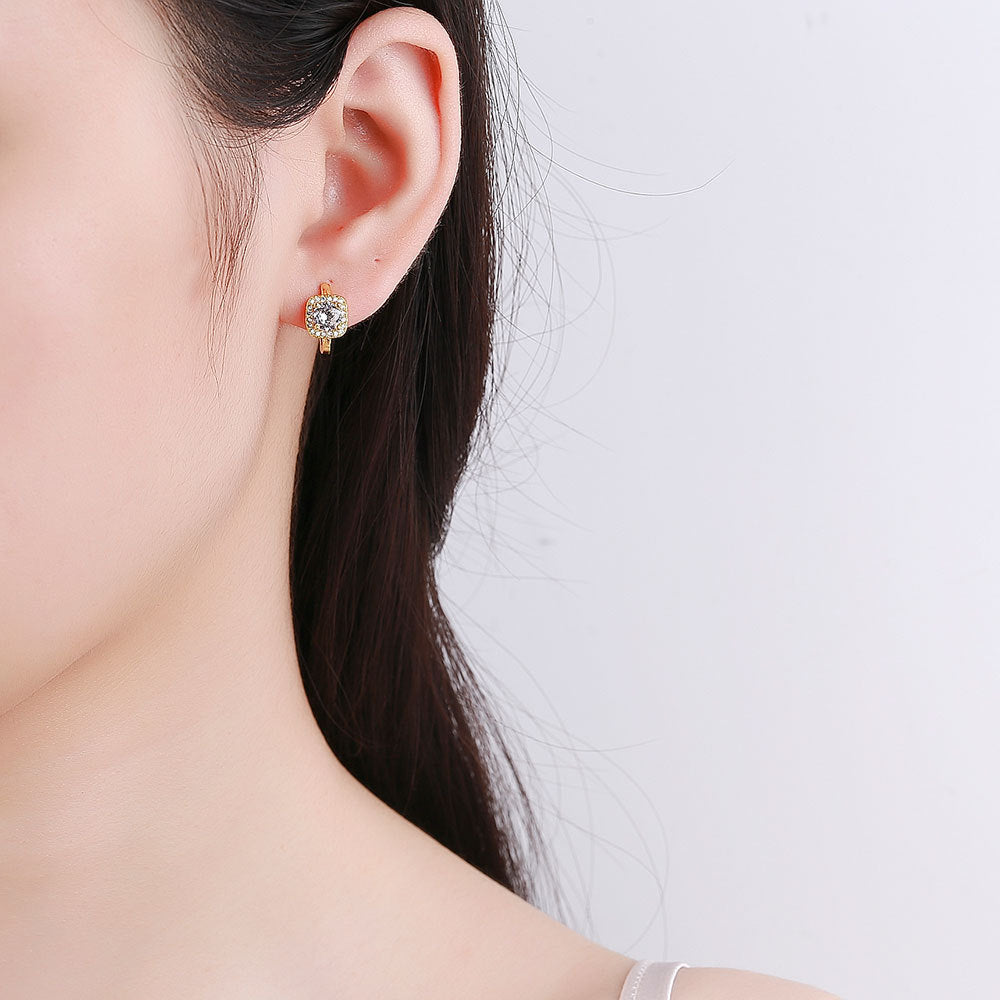 Nadine square earrings | Gold by Rose & Oliver - product image 3