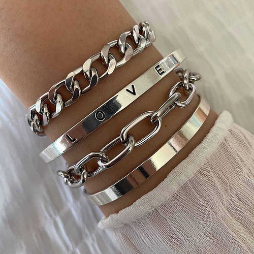 Elan Mercer Bracelet Set | White Gold by Rose & Oliver - product image 1
