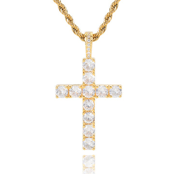 Faith™ | Gold Moissanite Cross Necklace by Rose & Oliver - product image 1