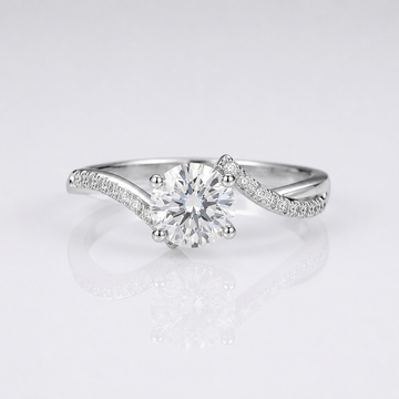 Round Zirconia Silver Infinity Ring by Rose & Oliver - product image 1