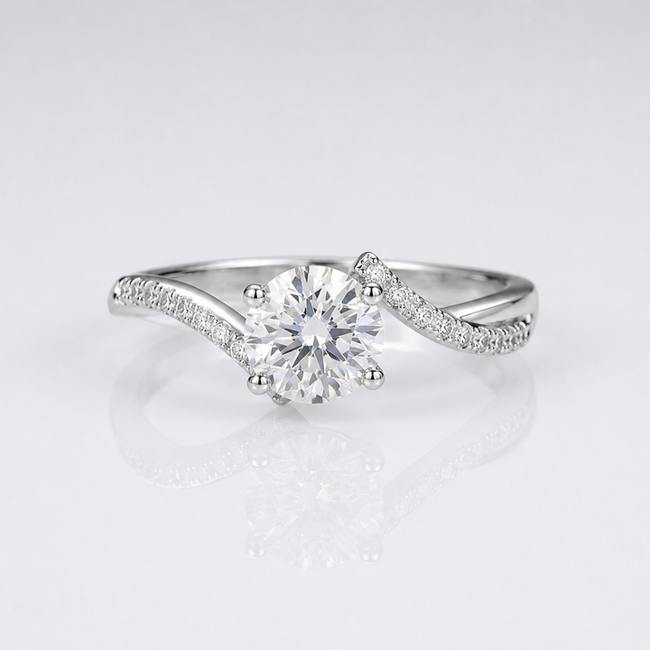 Round Zirconia Silver Infinity Ring by Rose & Oliver - product image 1