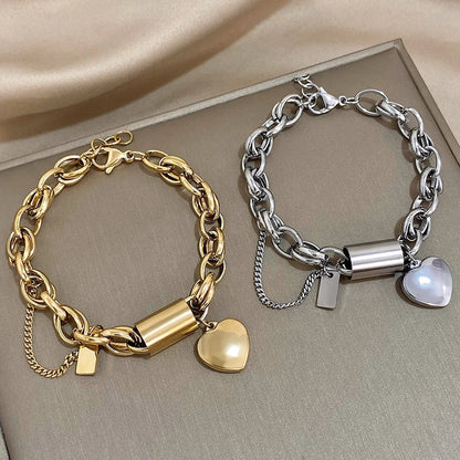 Heartened Chunky Bracelet | Gold by Rose & Oliver - product image 3