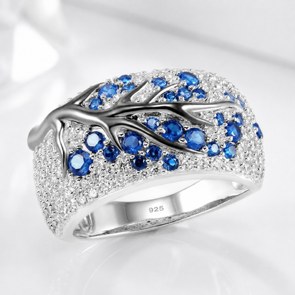 Silver Blue Topaz Leaf Ring by Rose & Oliver - product image 1