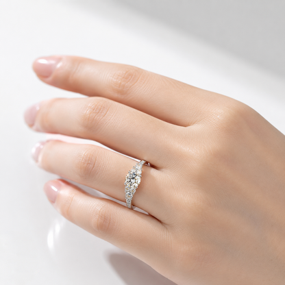 Silver Round Zirconia Vintage Ring by Rose & Oliver - product image 2