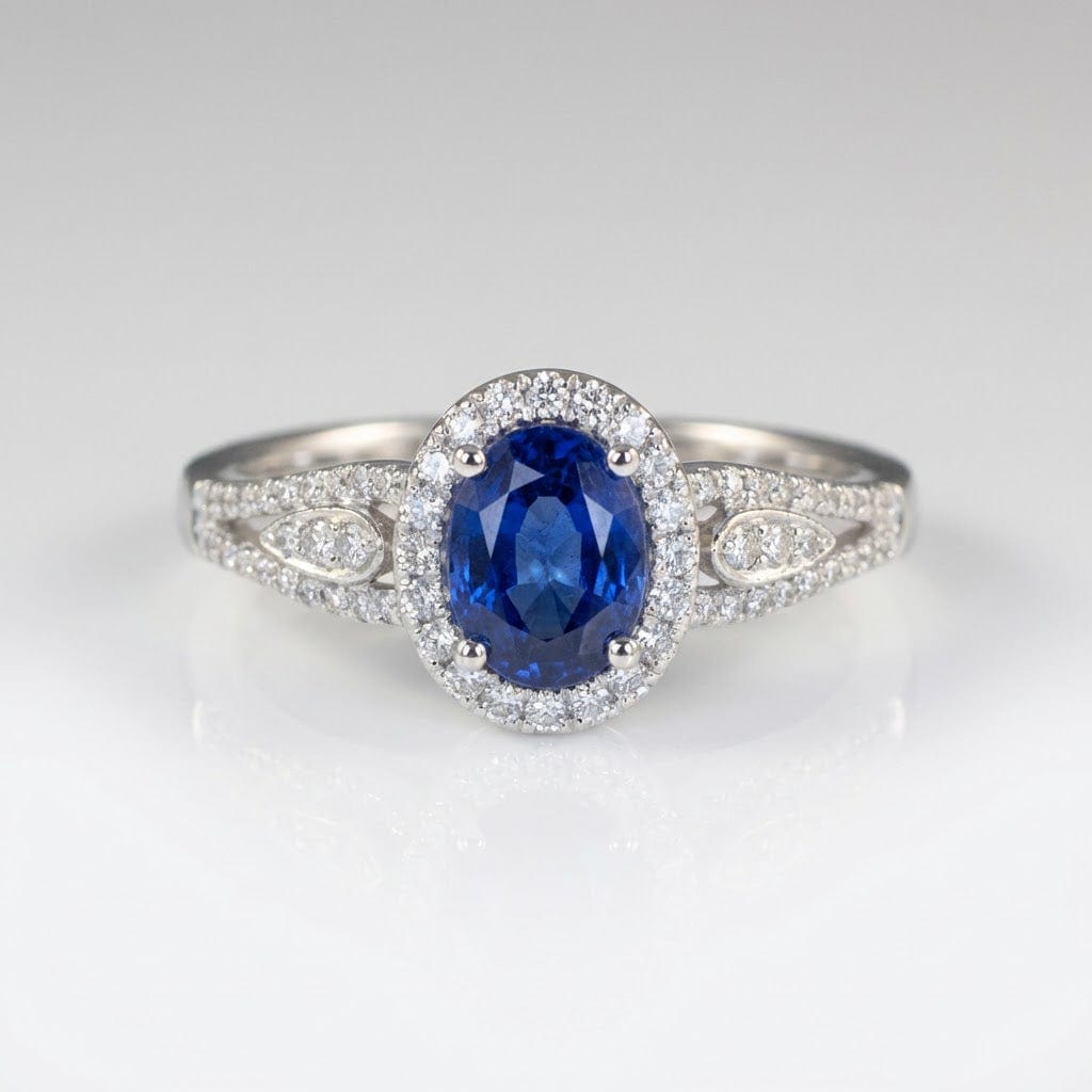 Sapphire Halo Vintage Ring by Rose & Oliver - product image 1