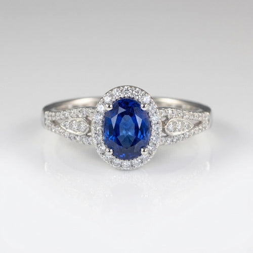 Sapphire Halo Vintage Ring by Rose & Oliver - product image 1