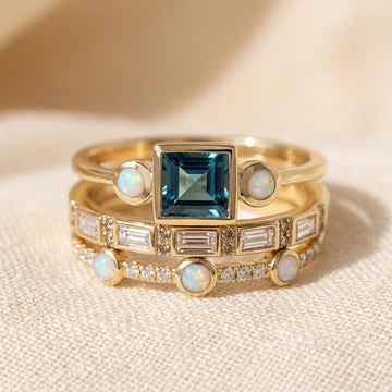 Gold Stacked Geometric Ring Set by Rose & Oliver - product image 1