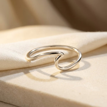 Silver Minimalist Open Ring by Rose & Oliver - product image 1
