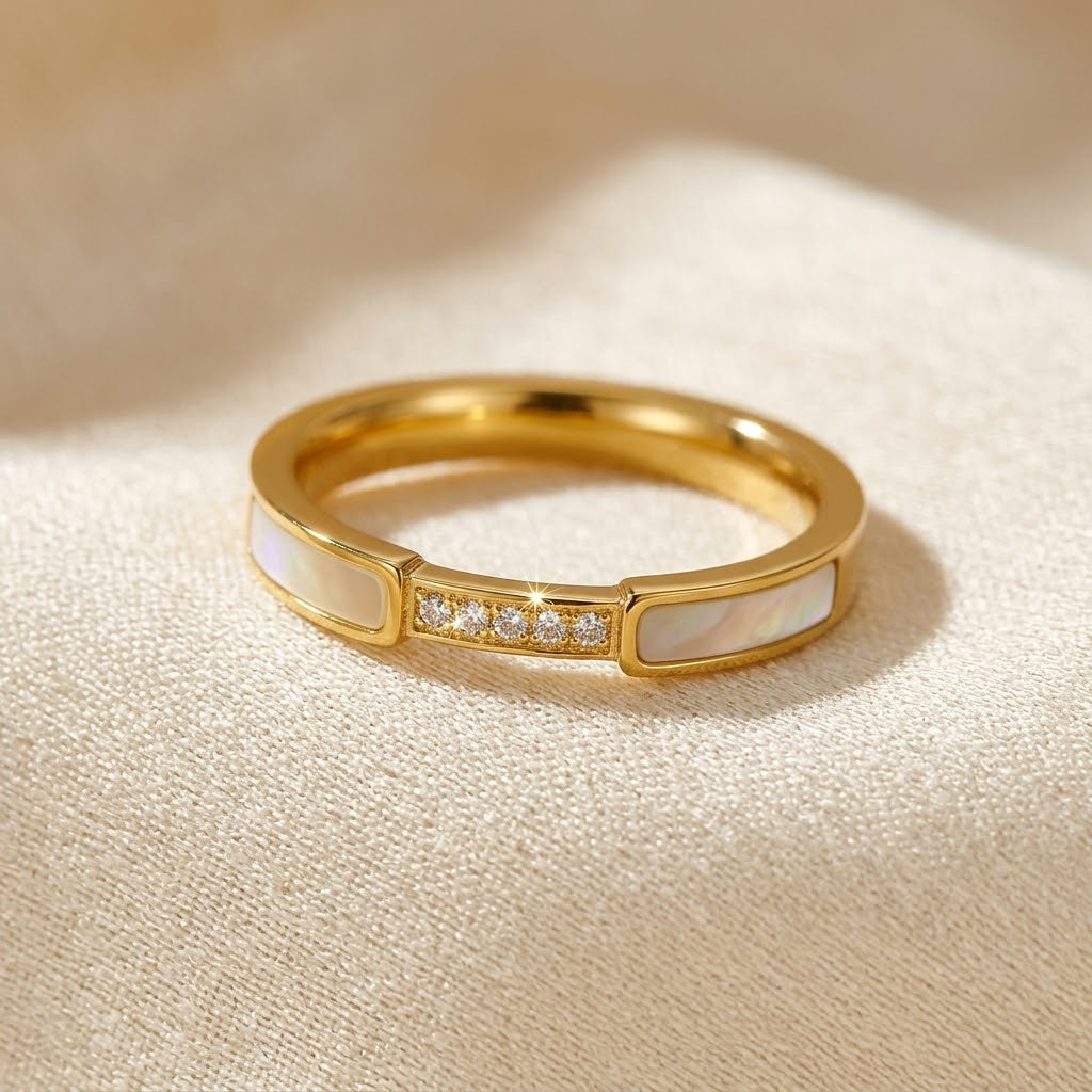 Gold Inlay Band Ring by Rose & Oliver - product image 1
