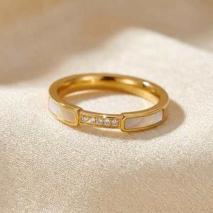 Gold Inlay Band Ring by Rose & Oliver - product image 1