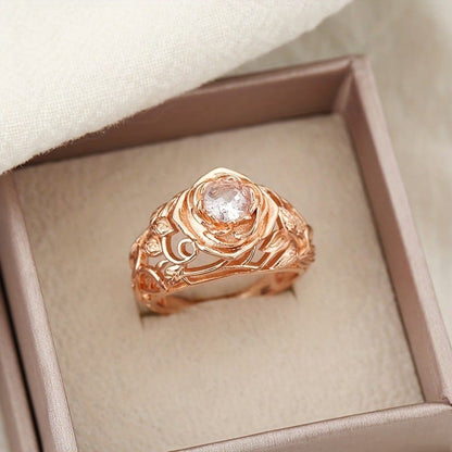 Zirconia Rose Carved Vintage Ring by Rose & Oliver - product image 3