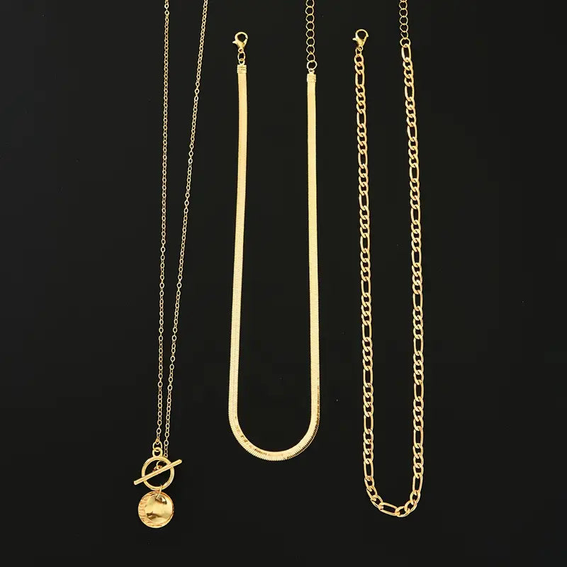 Savira Textured Coin Layered Necklace | Gold by Rose & Oliver - product image 4