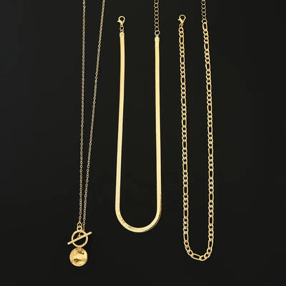 Savira Textured Coin Layered Necklace | Gold by Rose & Oliver - product image 4