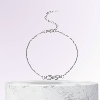 Dana | Delicate Charm Infinity | Silver Anklet by Rose & Oliver - product image 1