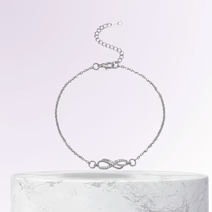 Dana | Delicate Charm Infinity | Silver Anklet by Rose & Oliver - product image 1