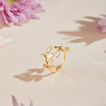 Gold Leaf Motif Ring by Rose & Oliver - product image 3