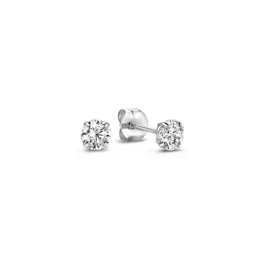 Larmes™ | Gold Stone Stud Earrings by Rose & Oliver - product image 2