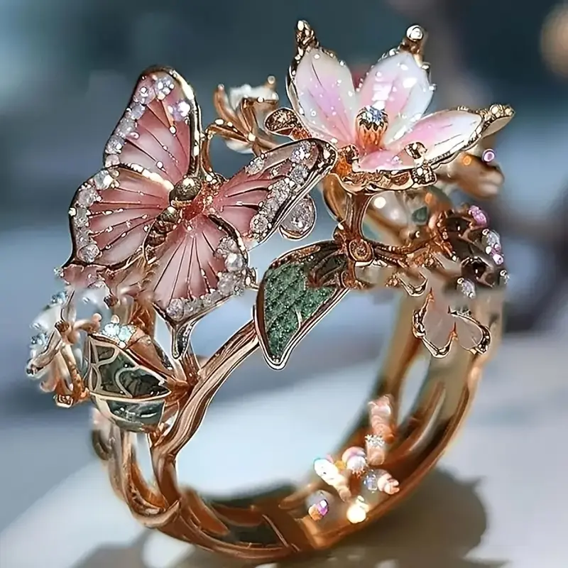 Croia™ | Butterfly Ring with Zirconia by Rose & Oliver - product image 1