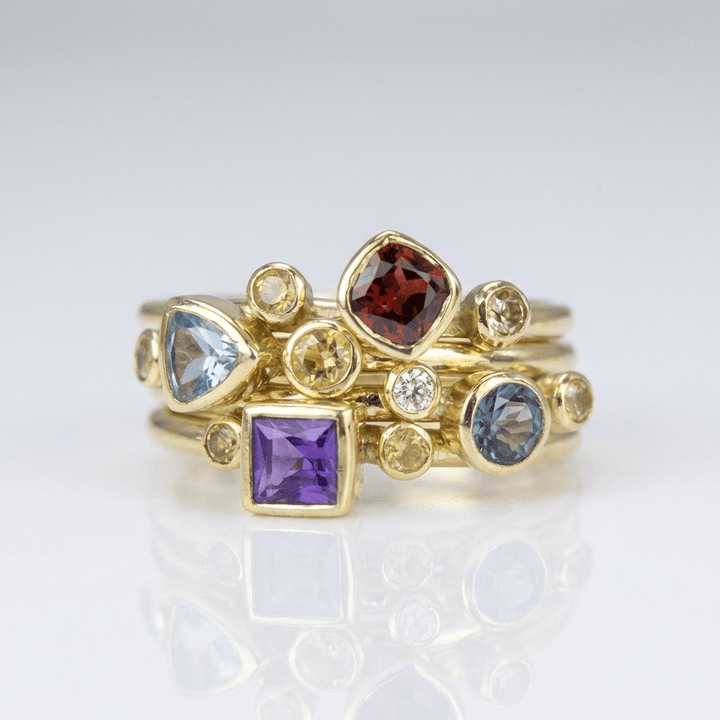 Colorful Gemstone Gold Stacking Ring Set by Rose & Oliver - product image 1