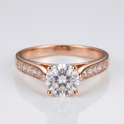 Classic Round Zirconia Rose Gold Ring by Rose & Oliver - product image 1