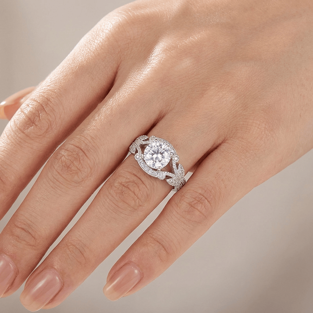 Vintage Zirconia Silver Braided Ring by Rose & Oliver - product image 2