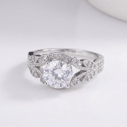 Vintage Zirconia Silver Braided Ring by Rose & Oliver - product image 1