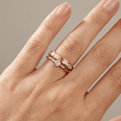 Love Forever Rose Gold Double Band Ring by Rose & Oliver - product image 2