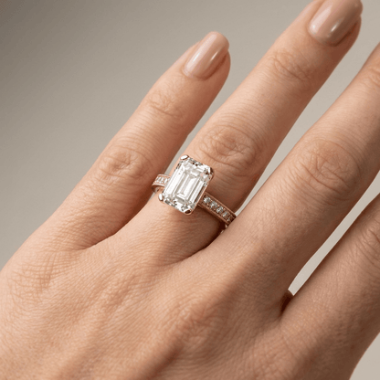 Emerald Cut Zirconia Gold Vintage Ring by Rose & Oliver - product image 2