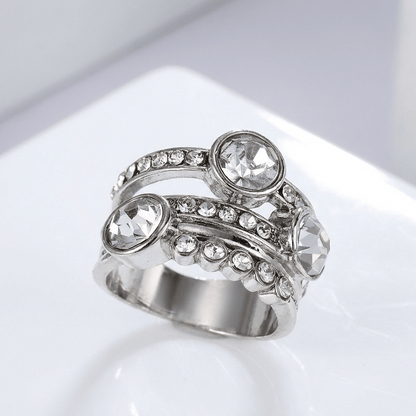 Silver Twin Sparkle Ring by Rose & Oliver - product image 1