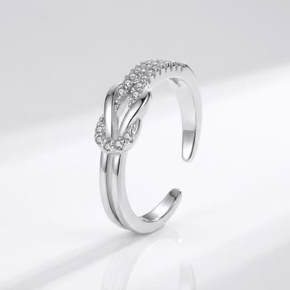 Silver Zirconia Wrap Ring - (Adjustable) by Rose & Oliver - product image 1