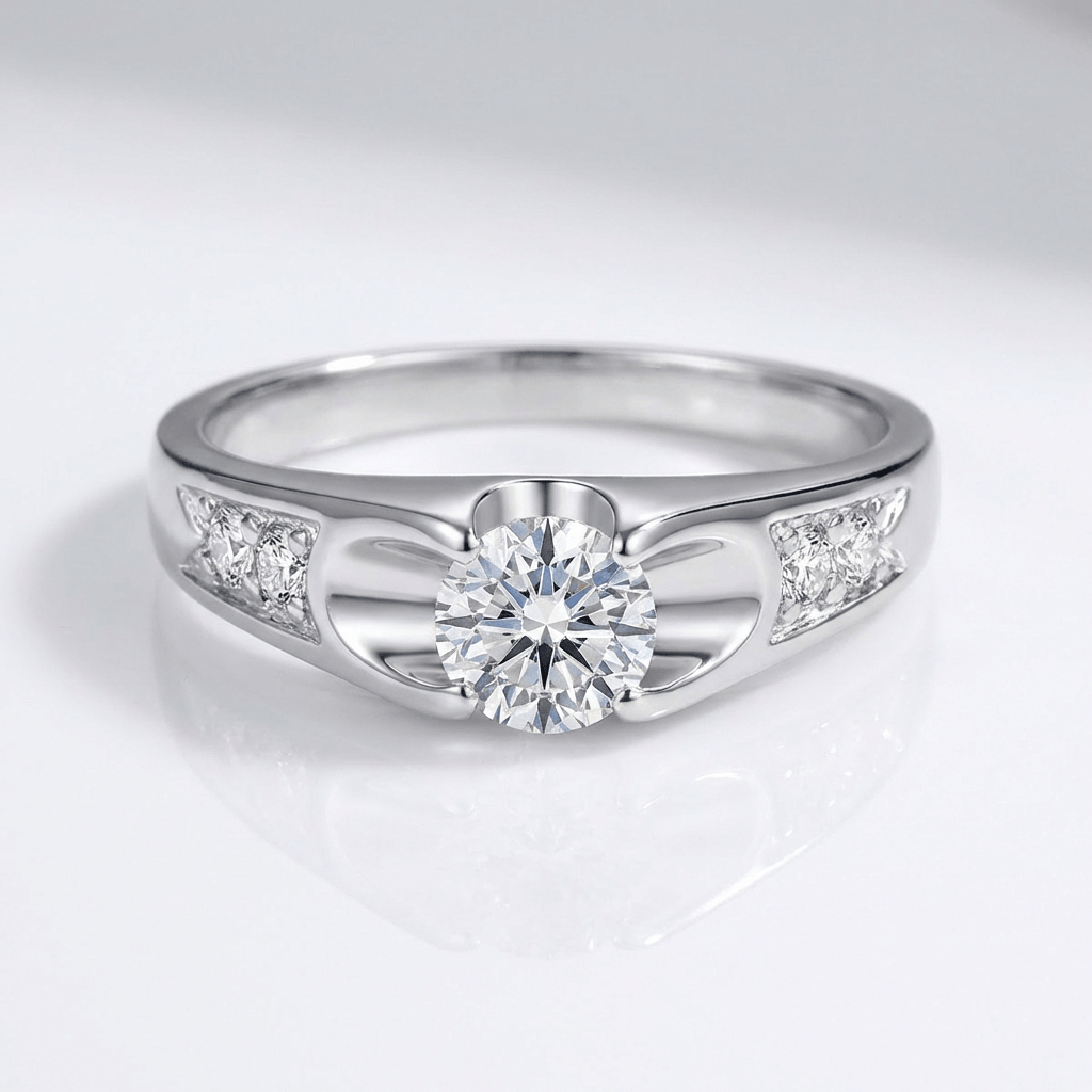 Classic Rose Gold Zirconia Solitaire Ring by Rose & Oliver - product image 3