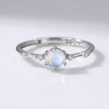 Silver Moonstone Vintage Ring - (Adjustable) by Rose & Oliver - product image 1