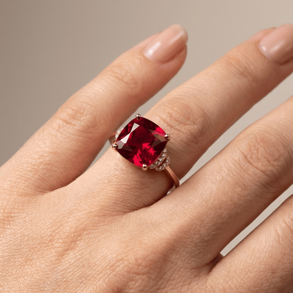 Rose Gold Gemstone Ring by Rose & Oliver - product image 4