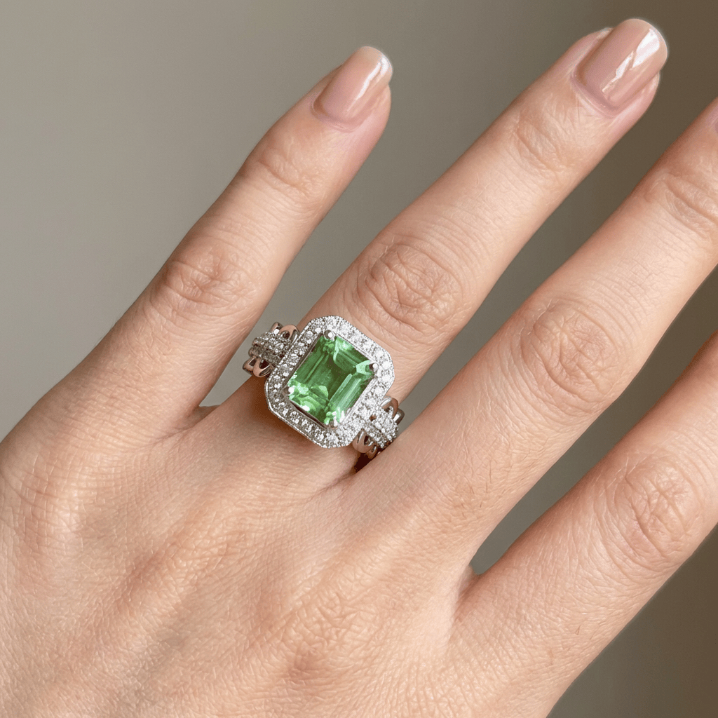 Emerald Halo Ring by Rose & Oliver - product image 2