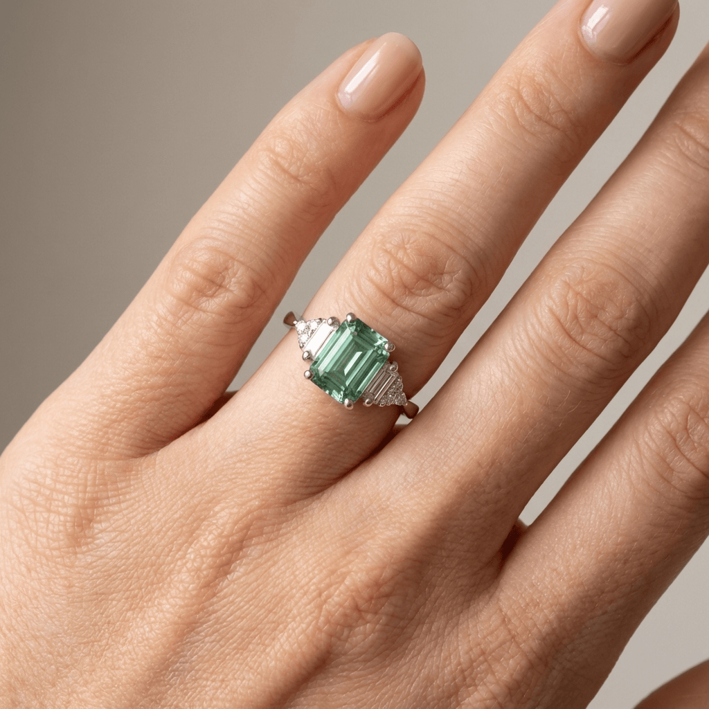 Silver Diamond Trio Ring by Rose & Oliver - product image 2