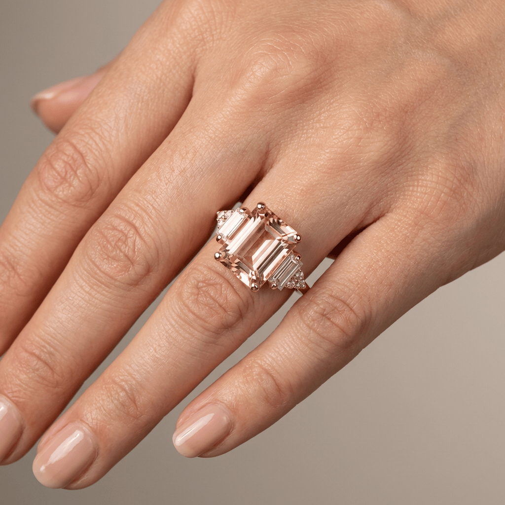 Silver Diamond Trio Ring by Rose & Oliver - product image 4