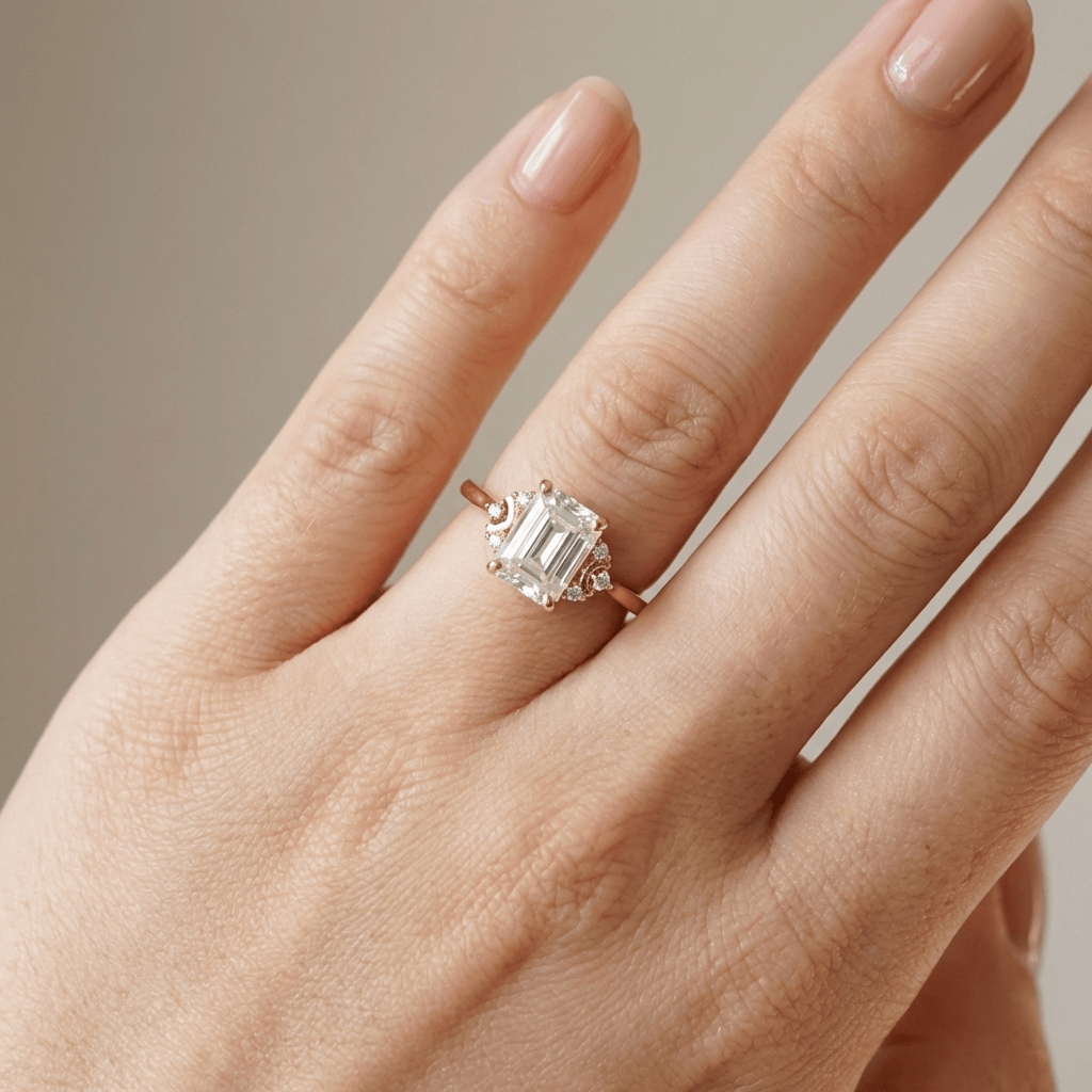 Silver Baguette Diamond Ring by Rose & Oliver - product image 2