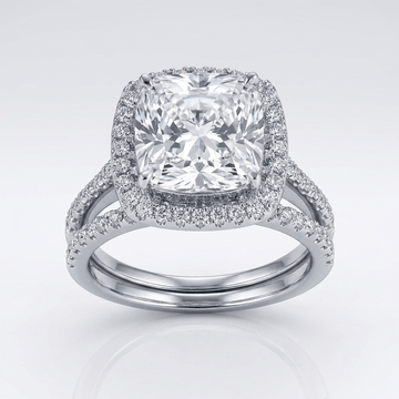 Silver Square Zirconia Halo Ring by Rose & Oliver - product image 1