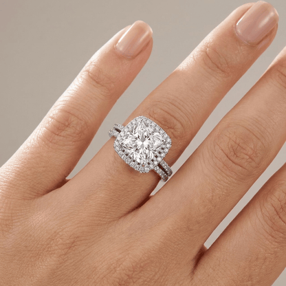 Silver Square Zirconia Halo Ring by Rose & Oliver - product image 2