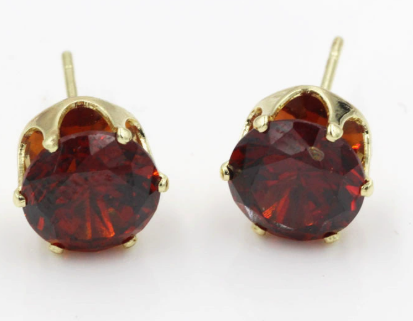 Ruby Round Stud Earrings by Rose & Oliver - product image 1