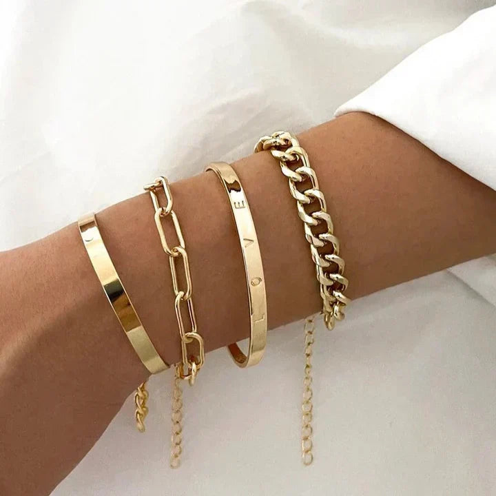 Elan Mercer Bracelet Set | White Gold by Rose & Oliver - product image 2