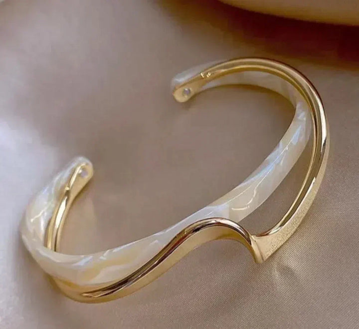 White opal elegant golden bracelet by Rose & Oliver - product image 1